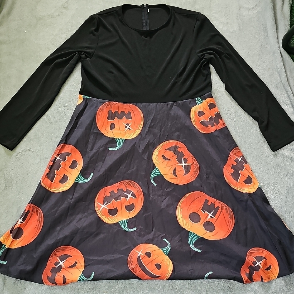 Black and Orange Pumpkin Dress